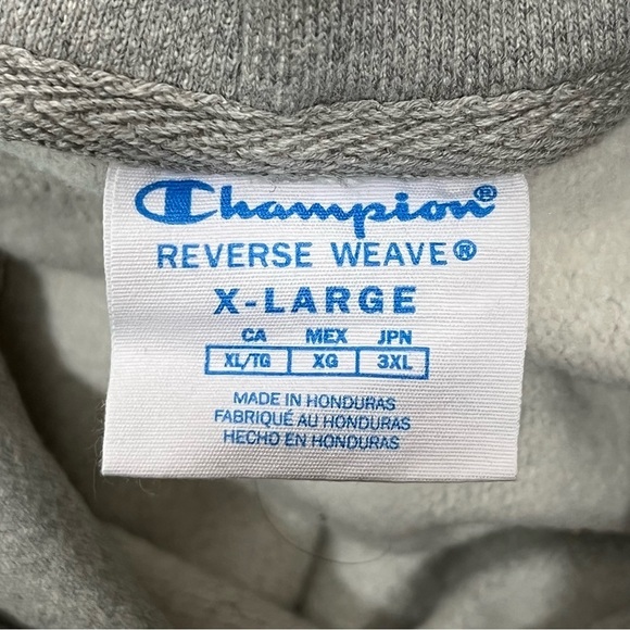 Champion Reverse Weave Peace Graphic Hoodie Sweatshirt Mens XL Gray Embroidered - Picture 4 of 13